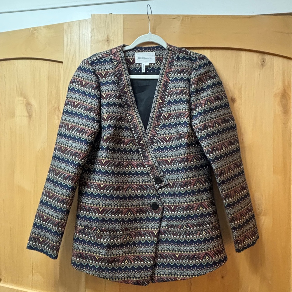 BCBGeneration Embroidered Tapestry Blazer